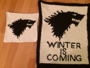 side by side comparison of my original Stark panel which was too small, and my final panel