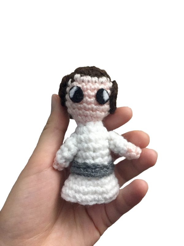 crochet doll of leia from star wars