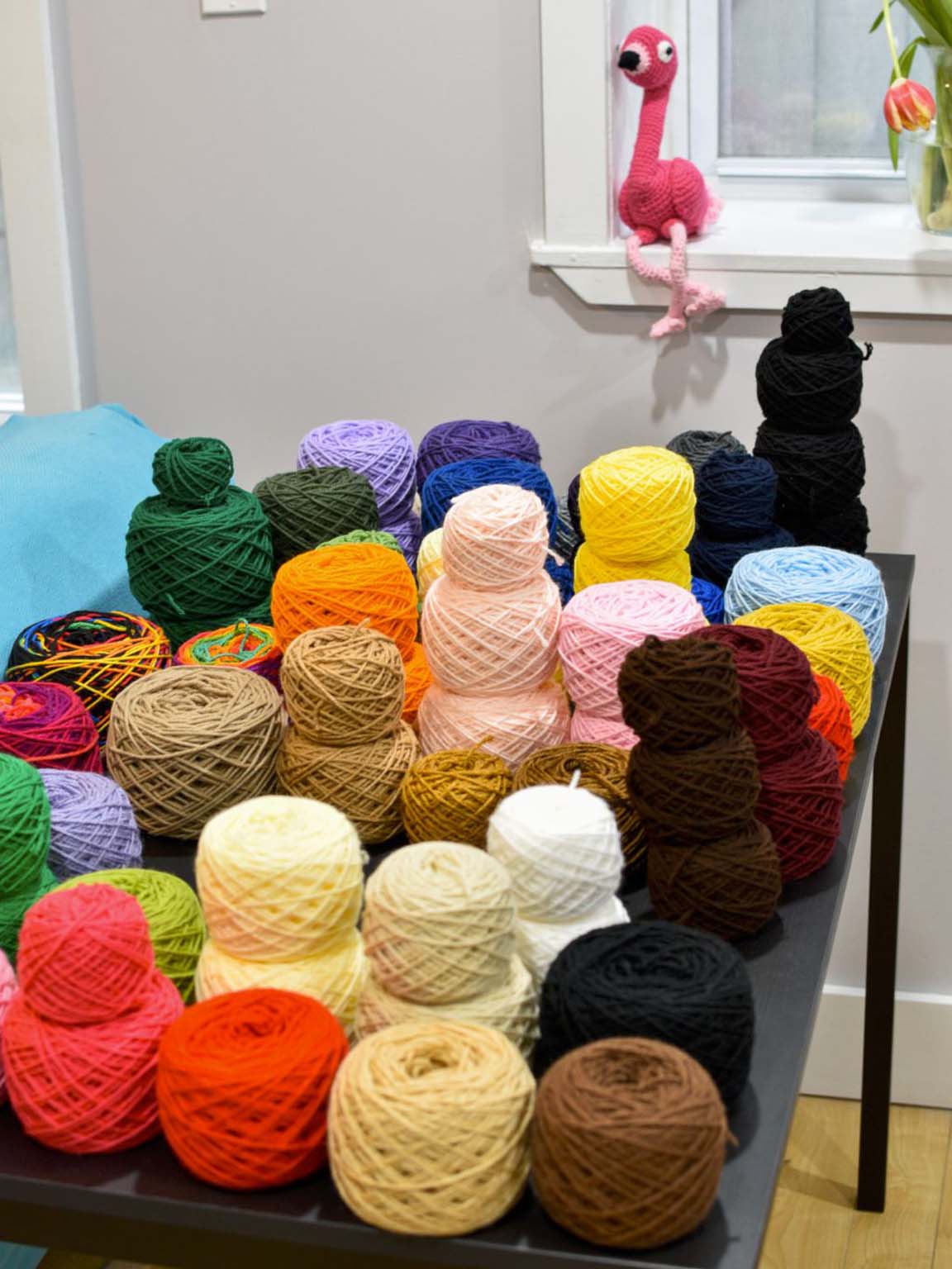 Organize Your Yarn with this Awesome Pegboard Yarn & Craft Wall