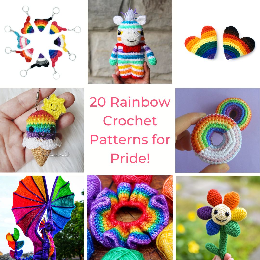 10 Free Rainbow Crochet Patterns For Pride - Nicki's Homemade Crafts